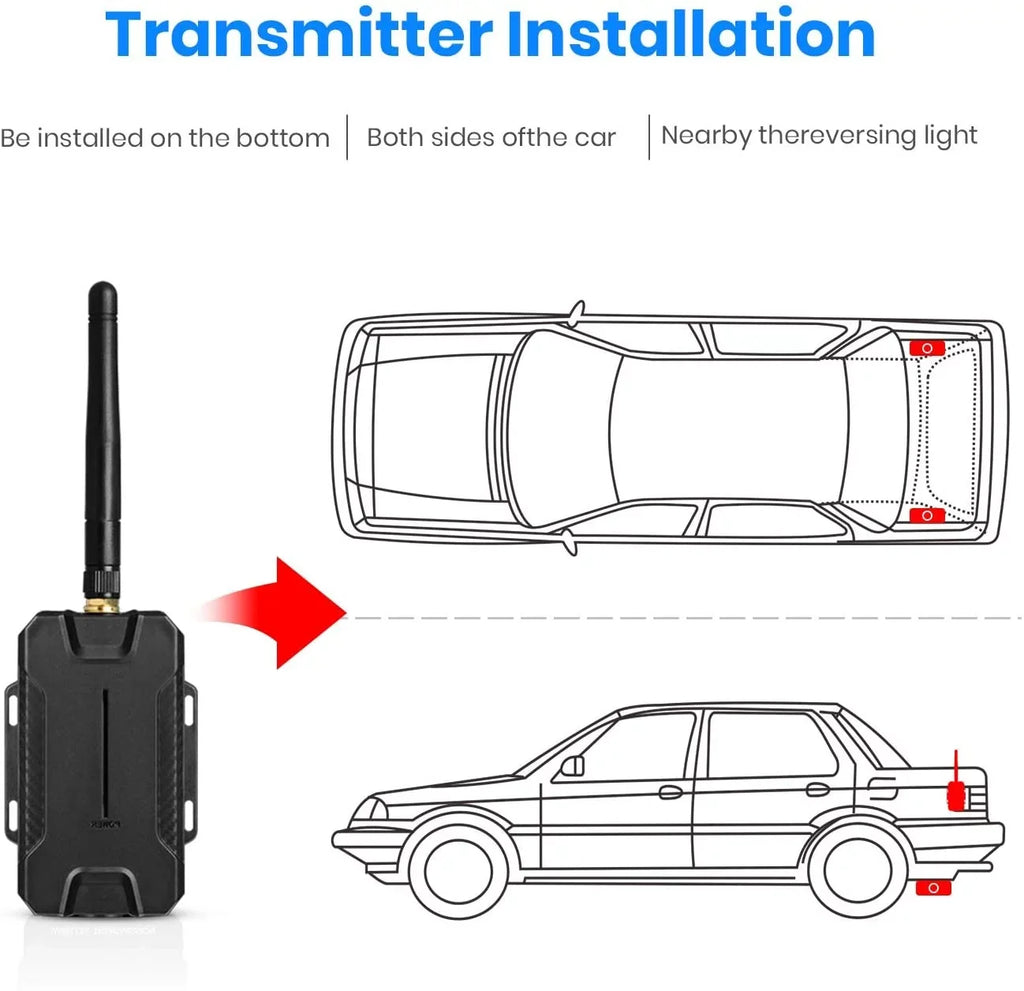 Trucks, Mirror Look Oem System for for View Camera Super Rear Camera Vehicles Car Wireless Camera Vision Backup Night Backup Auto-Vox Reversing (T1400U)