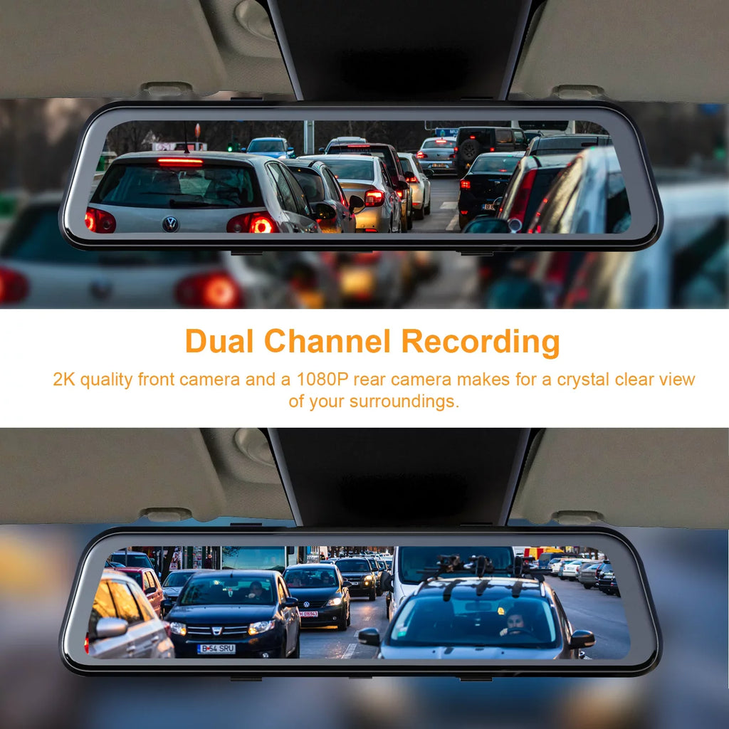 Dash Front Rexing PRO M1 and Rear 10" cam Mirror 2K
