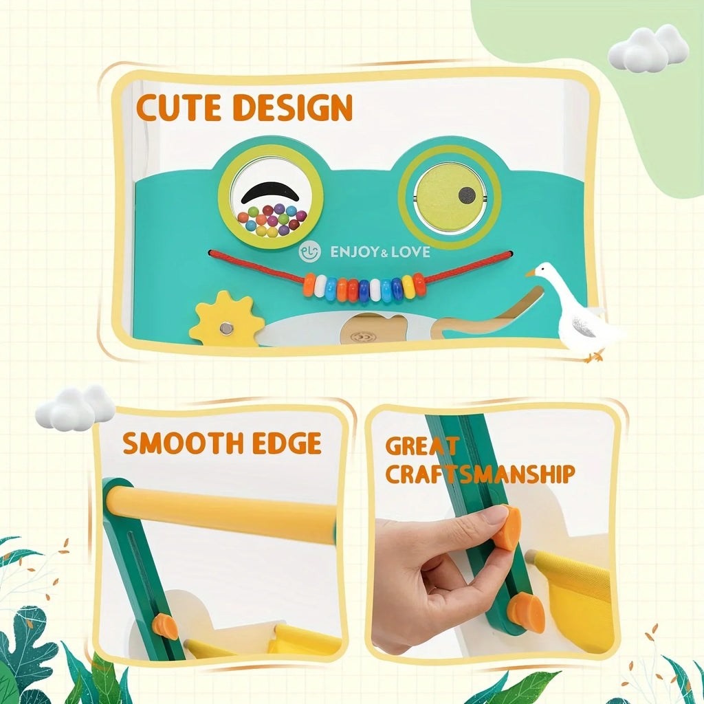 Sorter Multiple Toddler with Fishing Sit-to-Stand Learning Infants for Baby Shape Xylophone Boys Center Entertainment Toy Baby Along Girls Kids Activity Walker Trolley Push Walker Wooden Push
