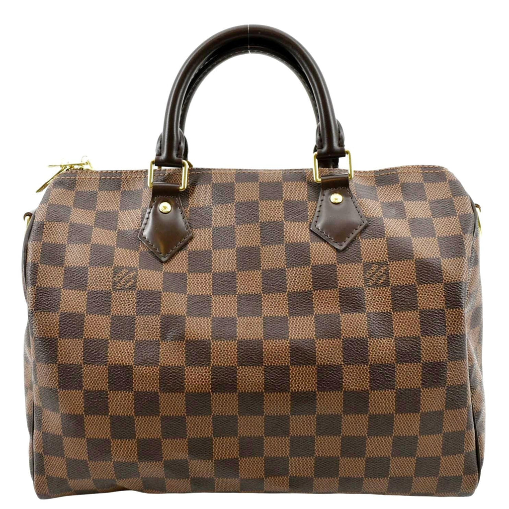 LOUIS VUITTON Damier Pre-owned Brown Ebene Shoulder 30 Speedy Bag Bandouliere