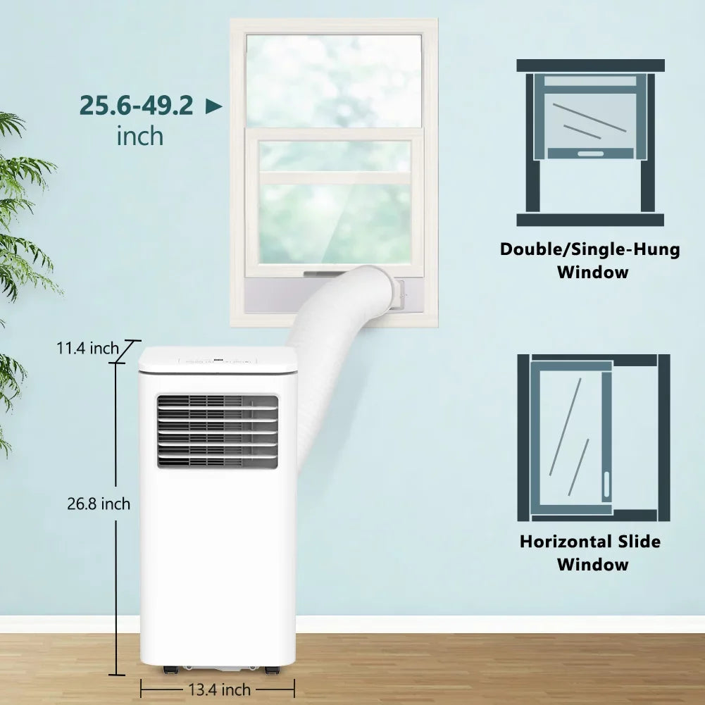 10,000 Fan BTU Remote LifePlus Kit Indoor Unit AC Dehumidifier NPL-06C Room Conditioner W/ Window Freestanding Air Portable Bedroom