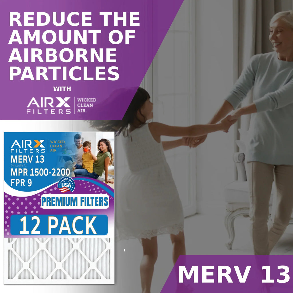 Air - 12 Made in AIRX Furnace 9 - USA Rating, Filter 30x30x1 AIR. 1500 of 13 Comparable CLEAN by MERV FPR Pack MPR FILTERS Filters to & WICKED 2200