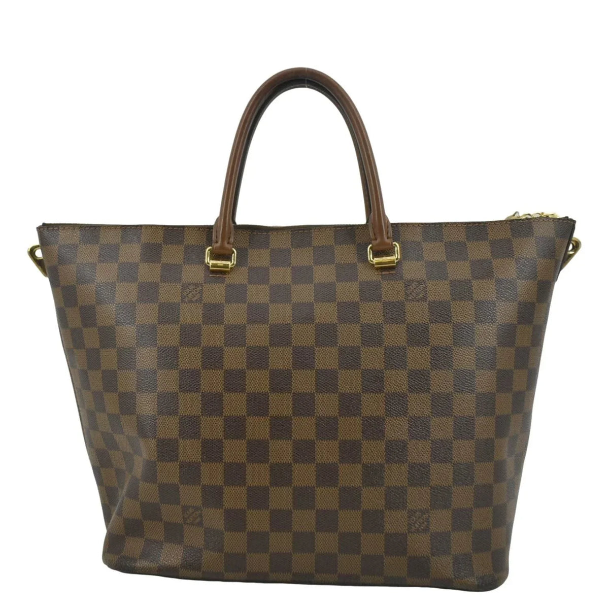 Brown Ebene VUITTON Pre-owned Tote LOUIS Belmont Damier Bag