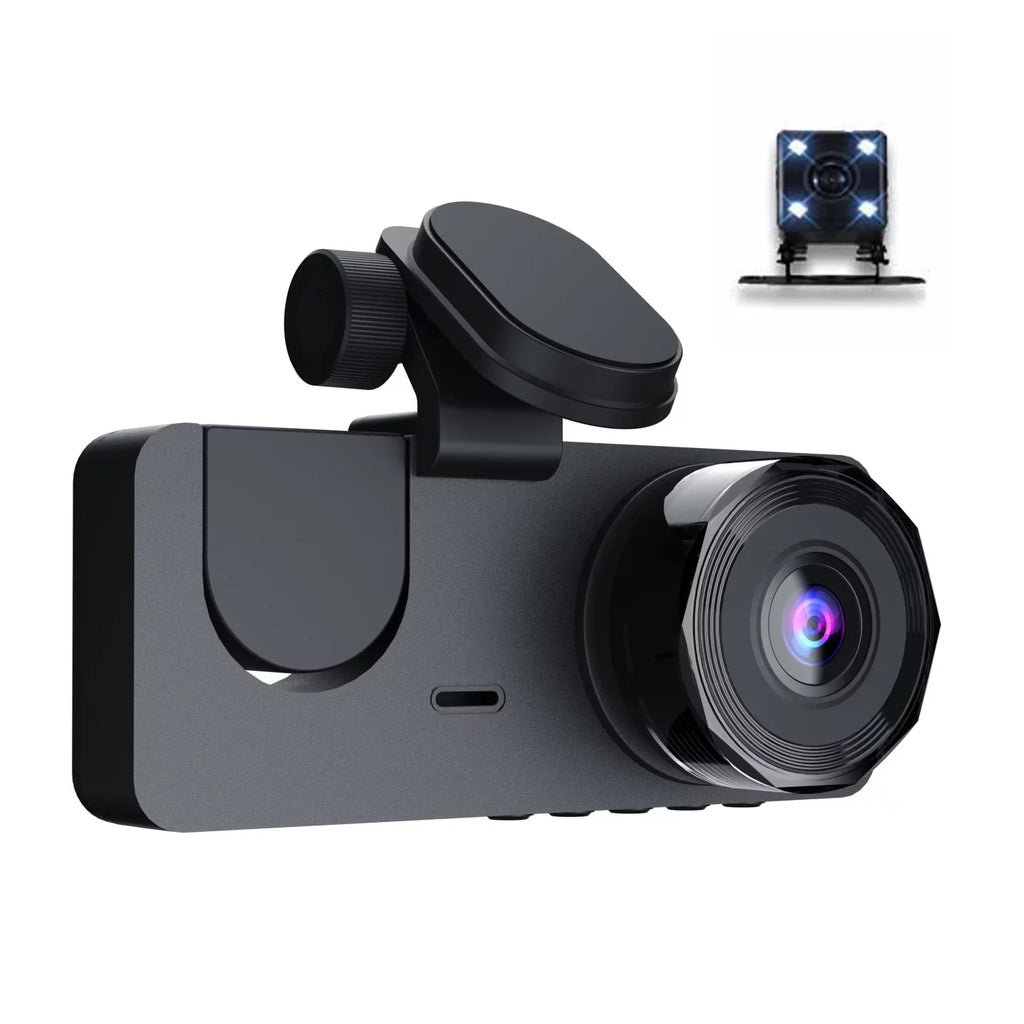 Rear One-Key Driving Shinysix Detection Inside Recorder 1080P Inch Loop & Camera 2 Dash Recording DVR Screen Lock Camera Front Motion & Support Night-Vision Dashcam