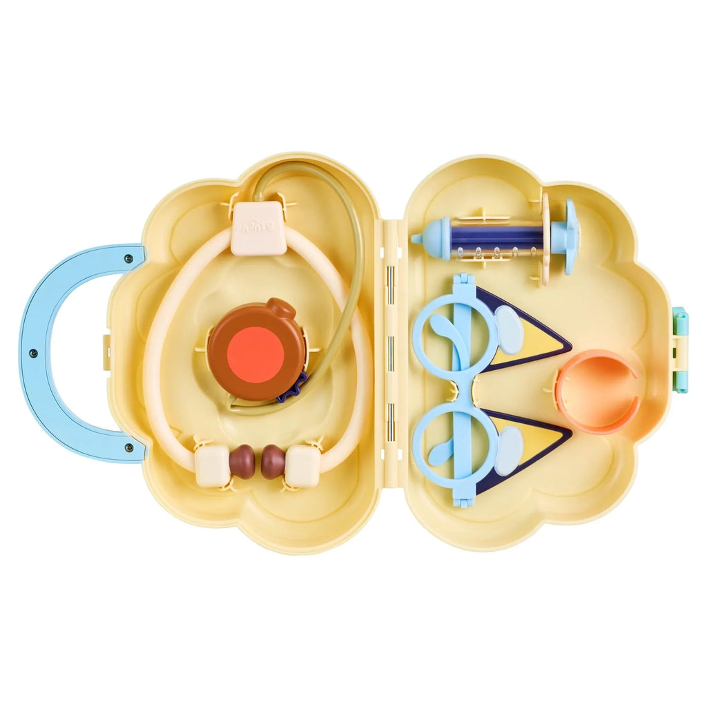 Cloud Ages Syringe, Pieces, Set, Bag toy Stethoscope, Bandage, Doctor's 7 Kids, Check 3+ Toy Preschool, and Doctor's Play Bluey Set, Toys for Playset more Up , Stickers, with Doctor