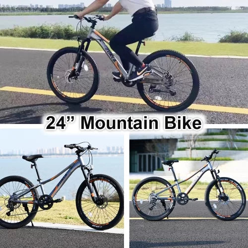 7-Speed Mountain bike,Suspension Bike fork,Aluminum Frame,10 24 for shimano inch Boys Mountain inch Frame alloy and Girls