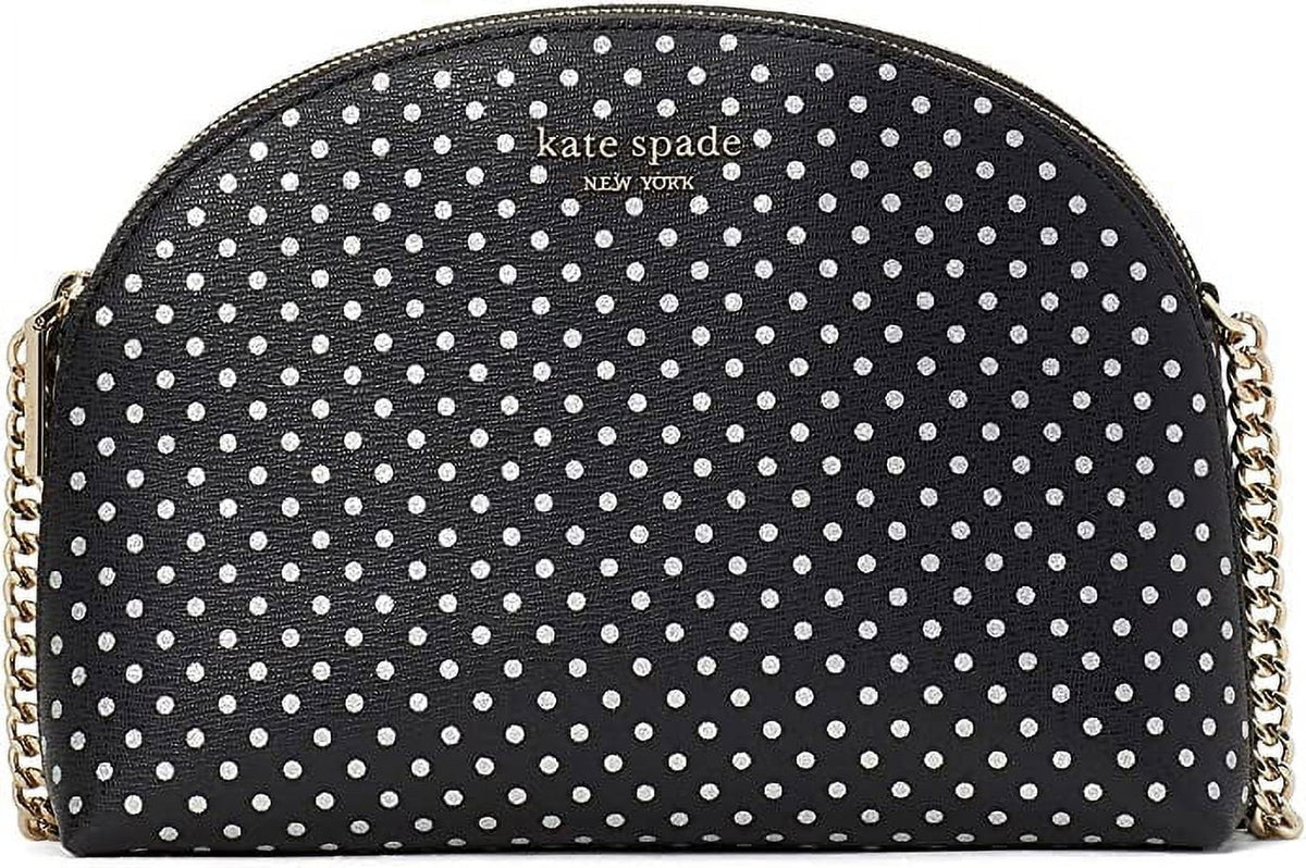 Double Kate Women's York Zip Spade Dots Crossbody New Spencer Bag Metallic