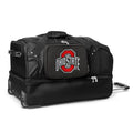 27'' 2-Wheel Rolling Duffel Bottom Buckeyes Ohio Drop Black Bag MOJO State