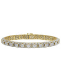 Cluster Gold Diamond 8MM Yellow 8.5" 6.6 Bracelet Men's 10K CT