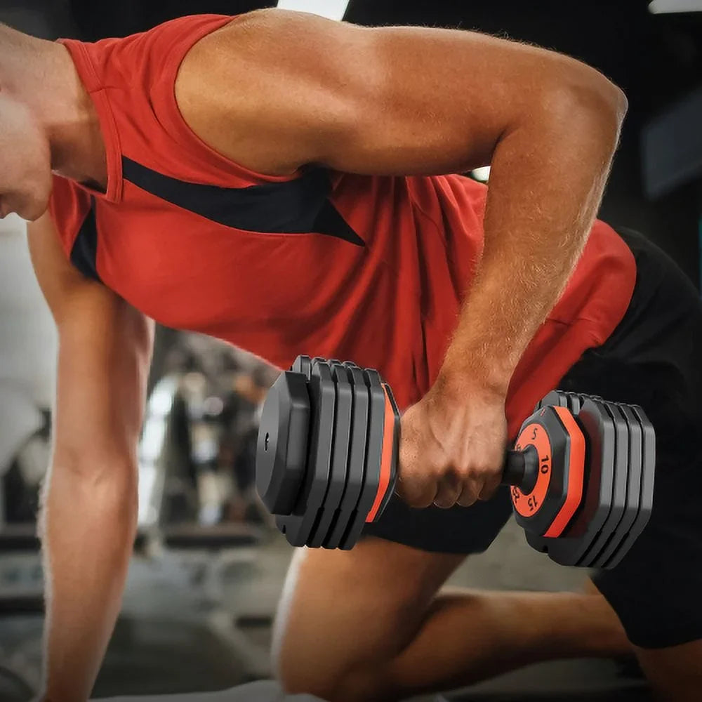 Gym Equipment Weight Adjustable Dumbbell Men Anti-Slip Dumbbell Home Pairs Handle Adjust Set for Exercises Fast with 5 Workout Pair Dumbbells 1 25LB and in Metal in Women for