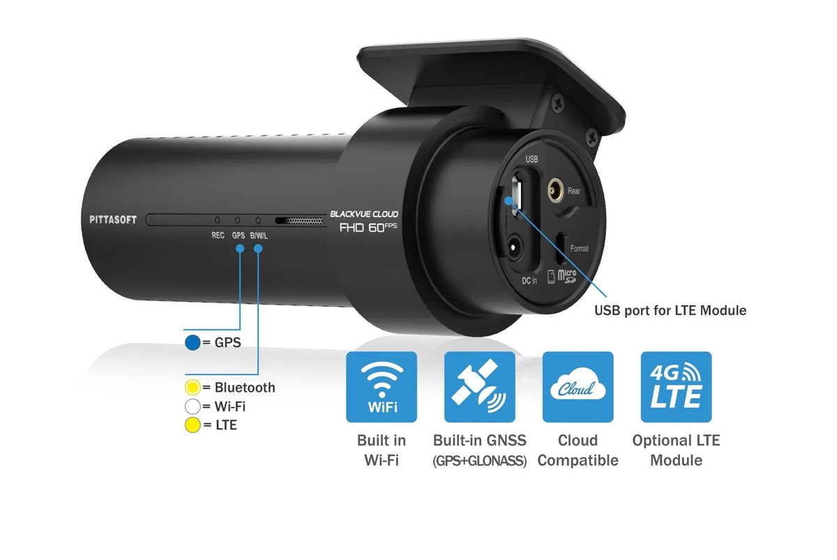 1080p Infrared | & Dash Cloud-Ready DR770X-2CH-IR 60FPS Front Card With + GPS Interior Cam 128GB WiFi BlackVue