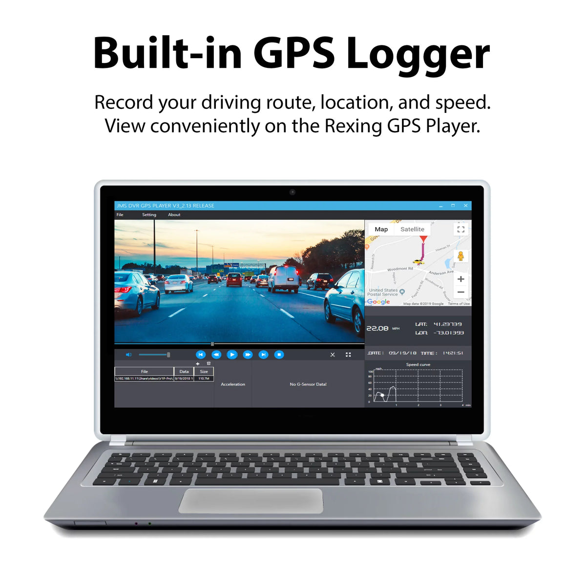 1080p and Rear Front Dash Full Rexing Pro HD V1P Cam