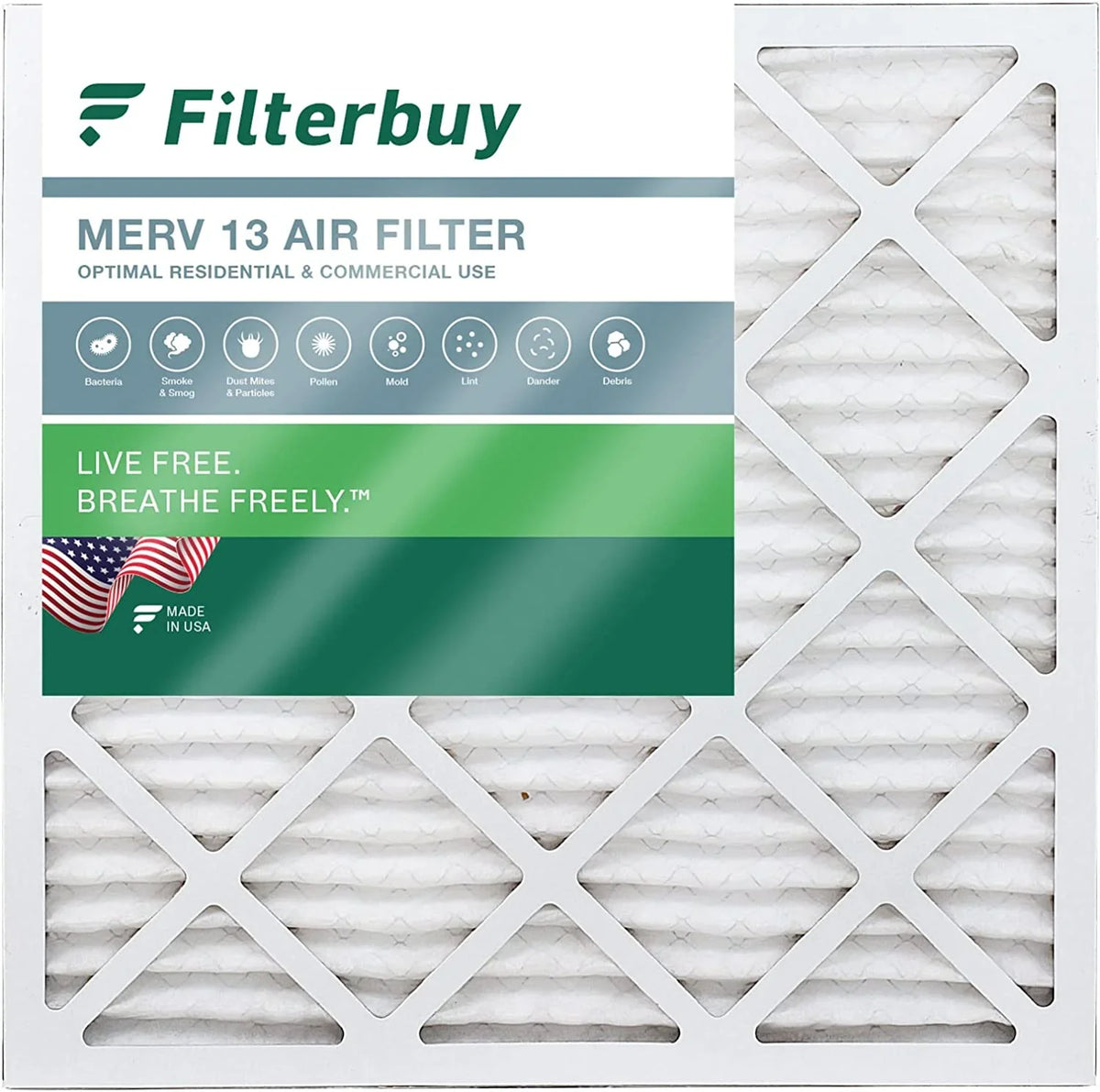 30x30x1 MERV Filterbuy AC 13 Furnace Air Pleated (1-Pack) Filters HVAC
