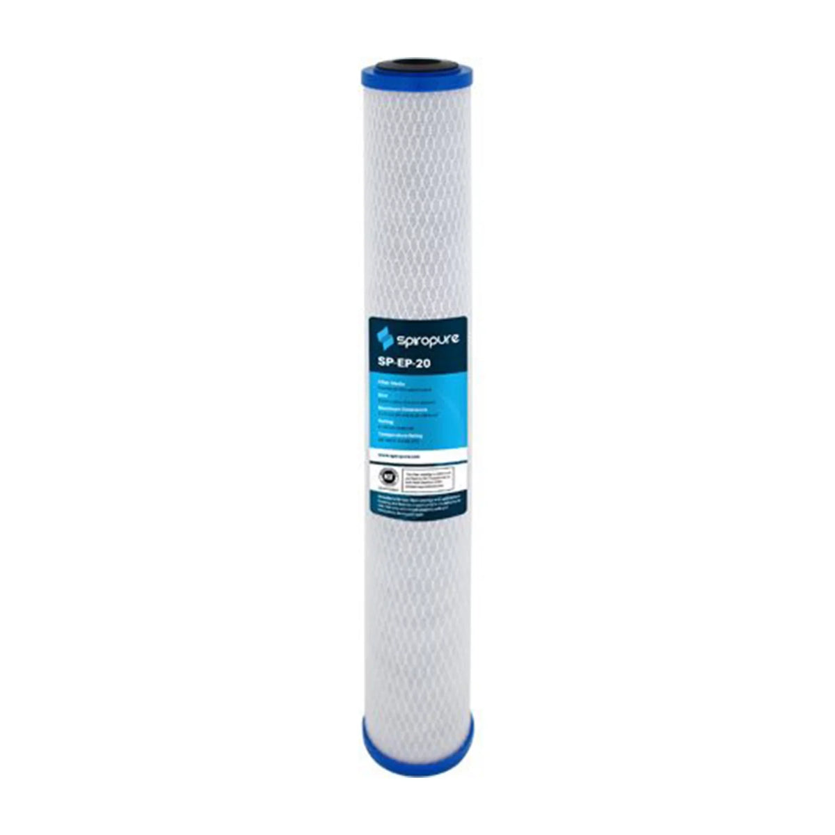 20 2.5 6 SpiroPure SP-EP-20 Carbon Water Filter Replacement, Pack Inch x
