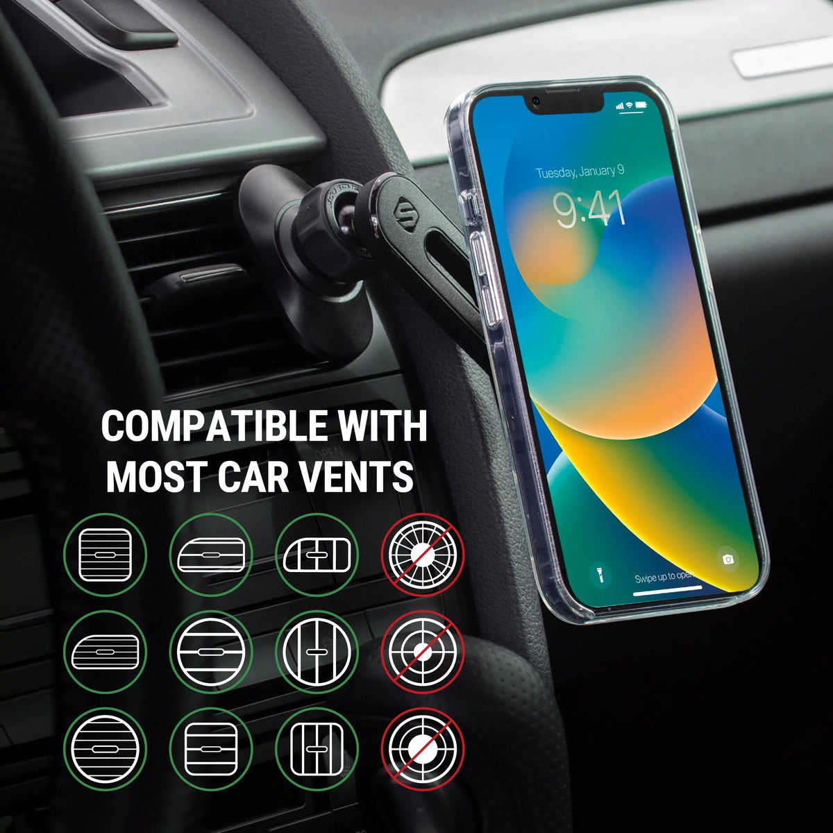 MagicMount Magnetic MS 4in1 w/ iPhone Dash/Windshield/Vent Comp MPMSODVM Scosche 15/14/13 Mount Pro