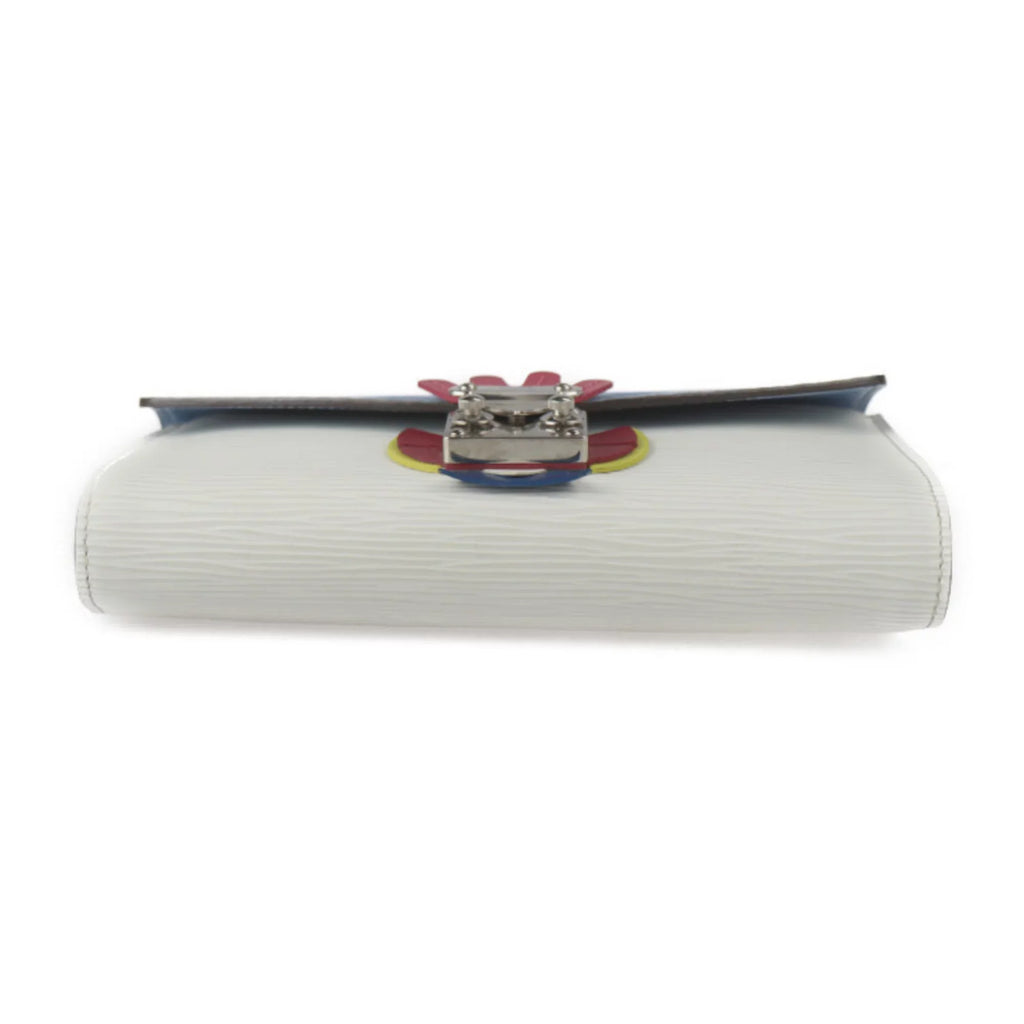 Long Leather Mask Hardware Chain Bag (Good) Multicolor White Epi LOUIS Wallet M60795 Tribal Silver VUITTON Blue Pre-Owned Series Vuitton Shoulder Louis