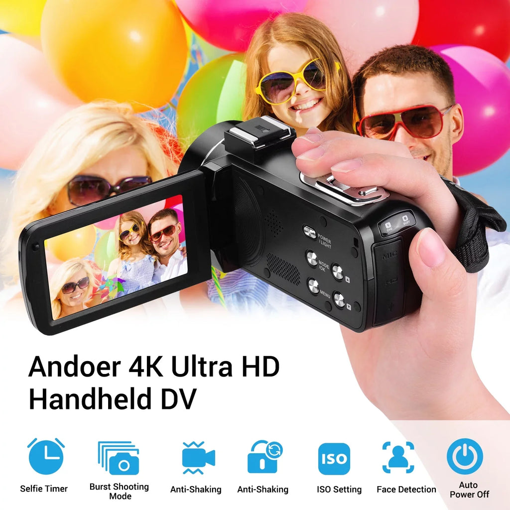 Camera,Inch 3.0 Burst 3.0 Inch Video Video Professional Camera 4K Inch Monitor IPS IPS Monitor Monitor AINN Andoer-2 DV Camera Handheld IPS Burst Video Function