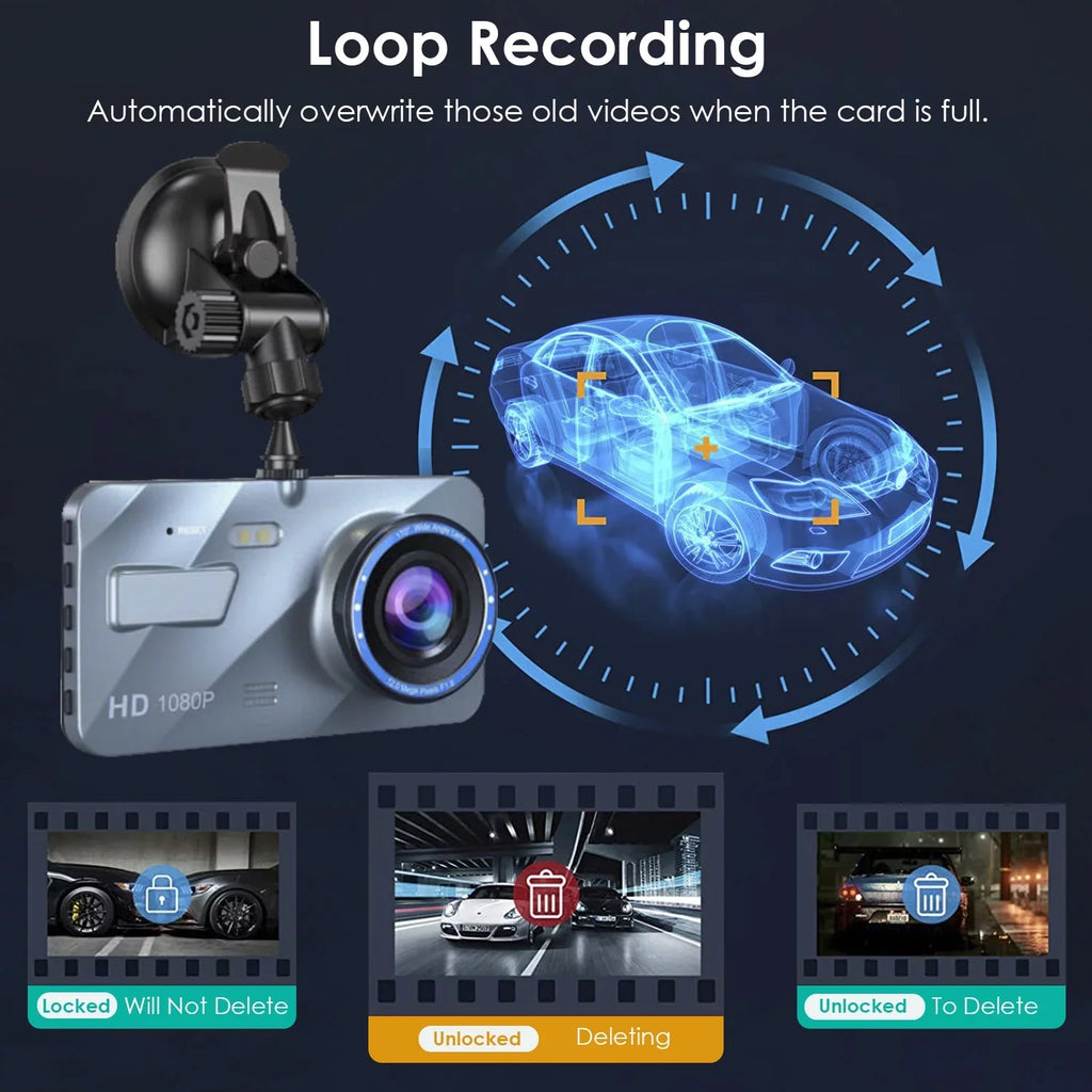 Parking Cam iMounTEK Dash Rear Angle,G-Sensor, and Car Monitor&G-Sensor, Dash 4.5" Camera with 70° Front Super Dual Wide