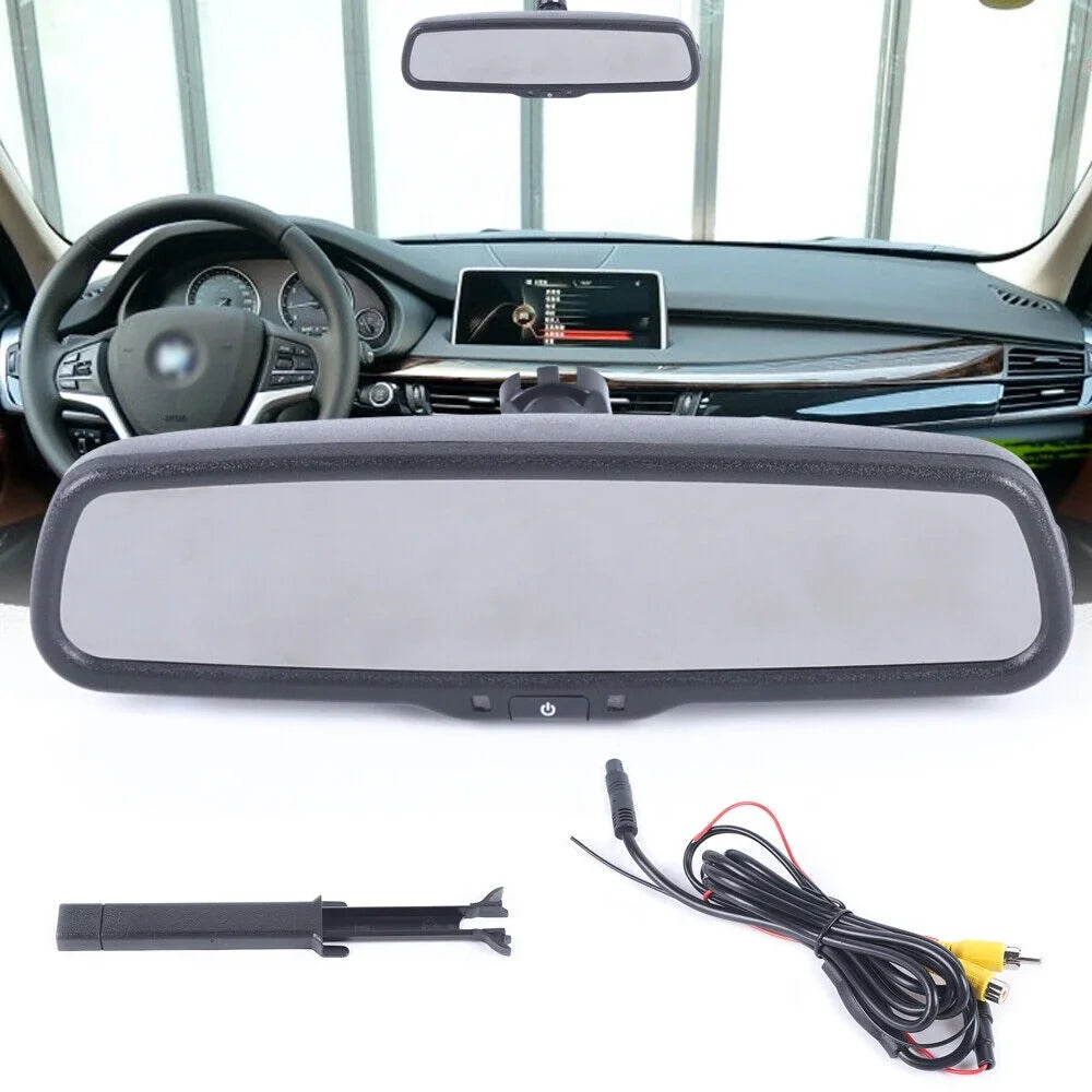 Bracket 4.3'' with Mirror Backup Electronic TFT Monitor Car Camera Parking View Miumaeov LCD For Reverse Rear