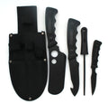 Snake Eye Duty Big Set Hunting Knife 5PC Heavy Black Tactical Game