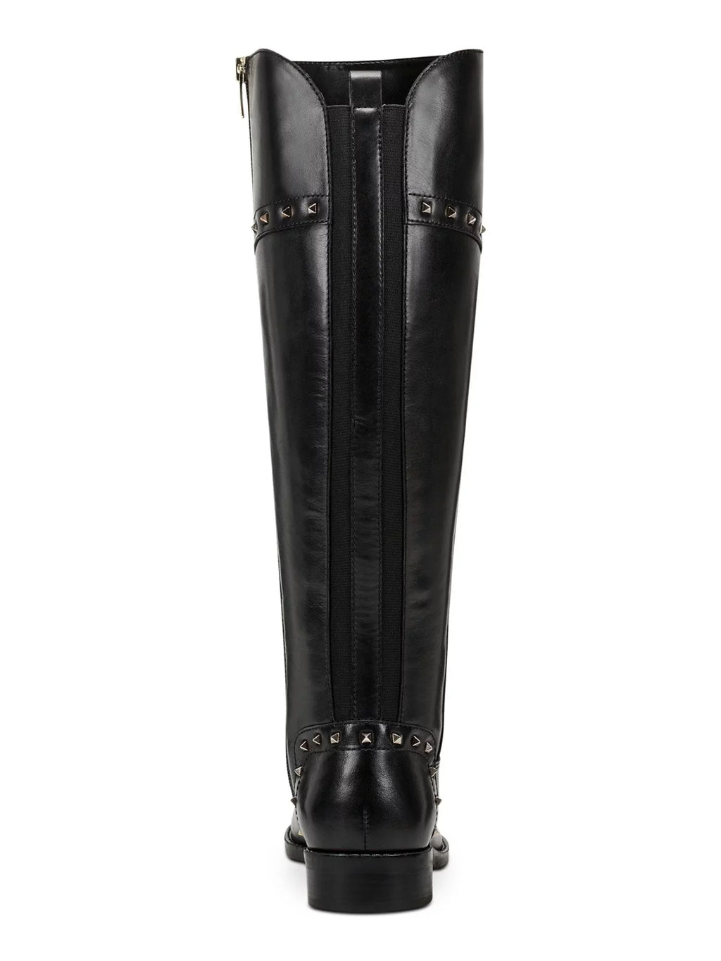 Resistant Water Womens Heel MARC M Accents FISHER Gore Cushioned Back Toe Black Zip-Up Riding Round Studded 6.5 Resistant Secalm Boot Slip Flex Block
