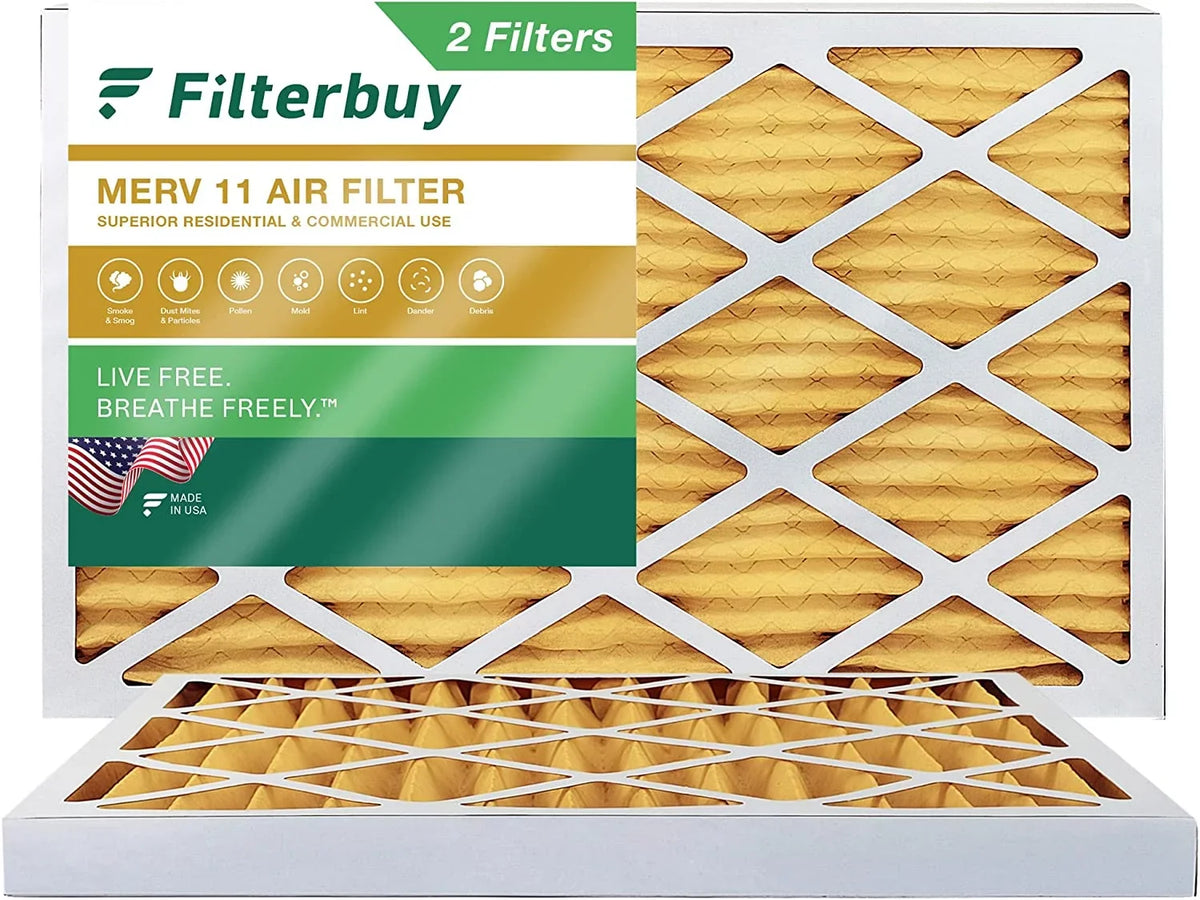 11 8x24x2 Pleated Filters Filterbuy (2-Pack) MERV HVAC AC Air Furnace