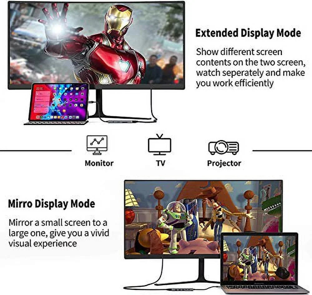 HDMI SD/Micro 3.5mm Reader, C C Station USB-C Docking Air with USB 3.0, for Jack HUB 11 4 USB Pro iPad 2021 2018 Adapter Data PD Headphone 2020 iPad inch Charging, iPad 4K Type Pro 9-in-1 Card 12.9