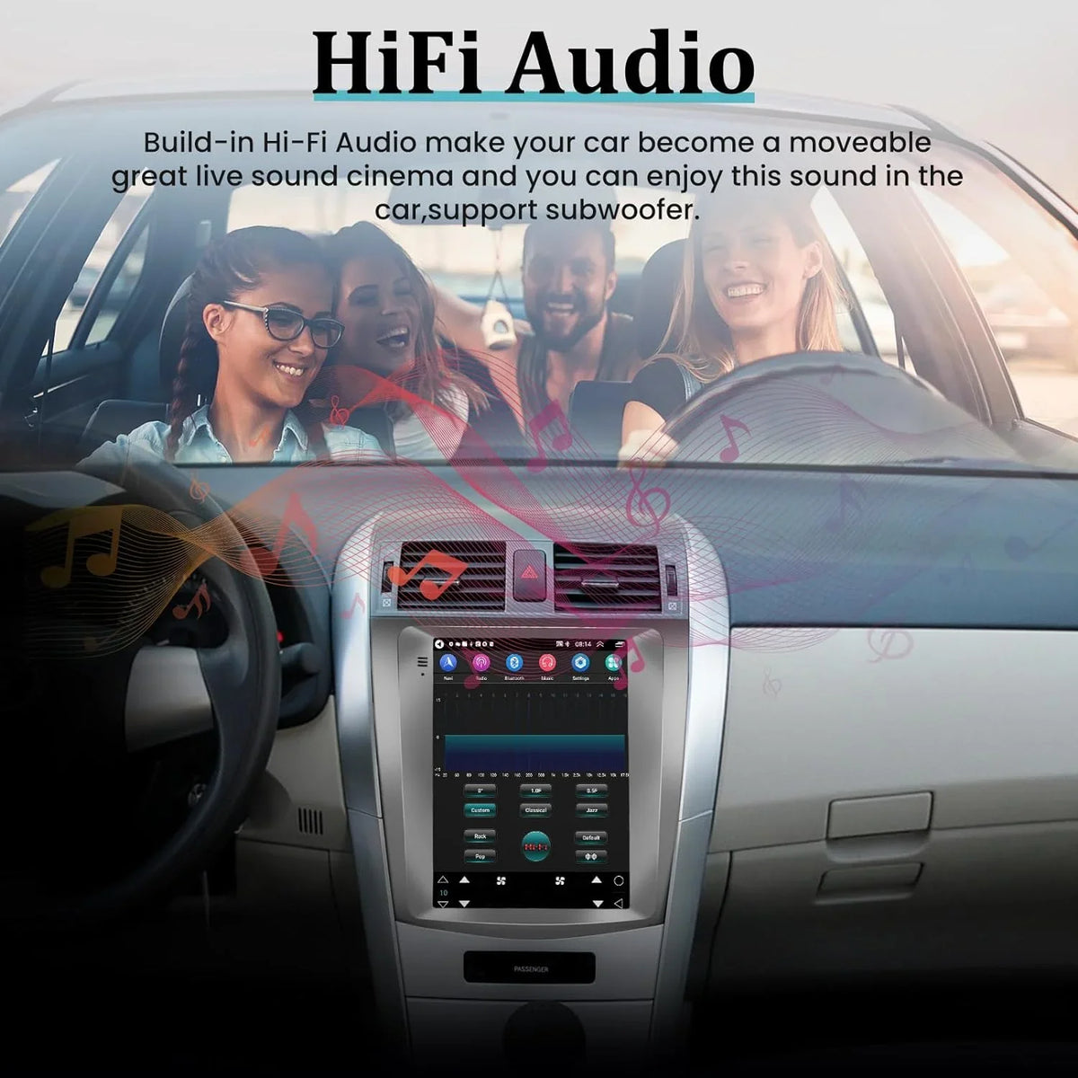 HiFi AHD and Inch USB Android 2+32G + Radio 2006-2013 with 9.7 GPS Link Auto Backup Toyota SWC THONZER for Android Camera Carplay Car Mirror Corolla Touchscreen WiFi Stereo -
