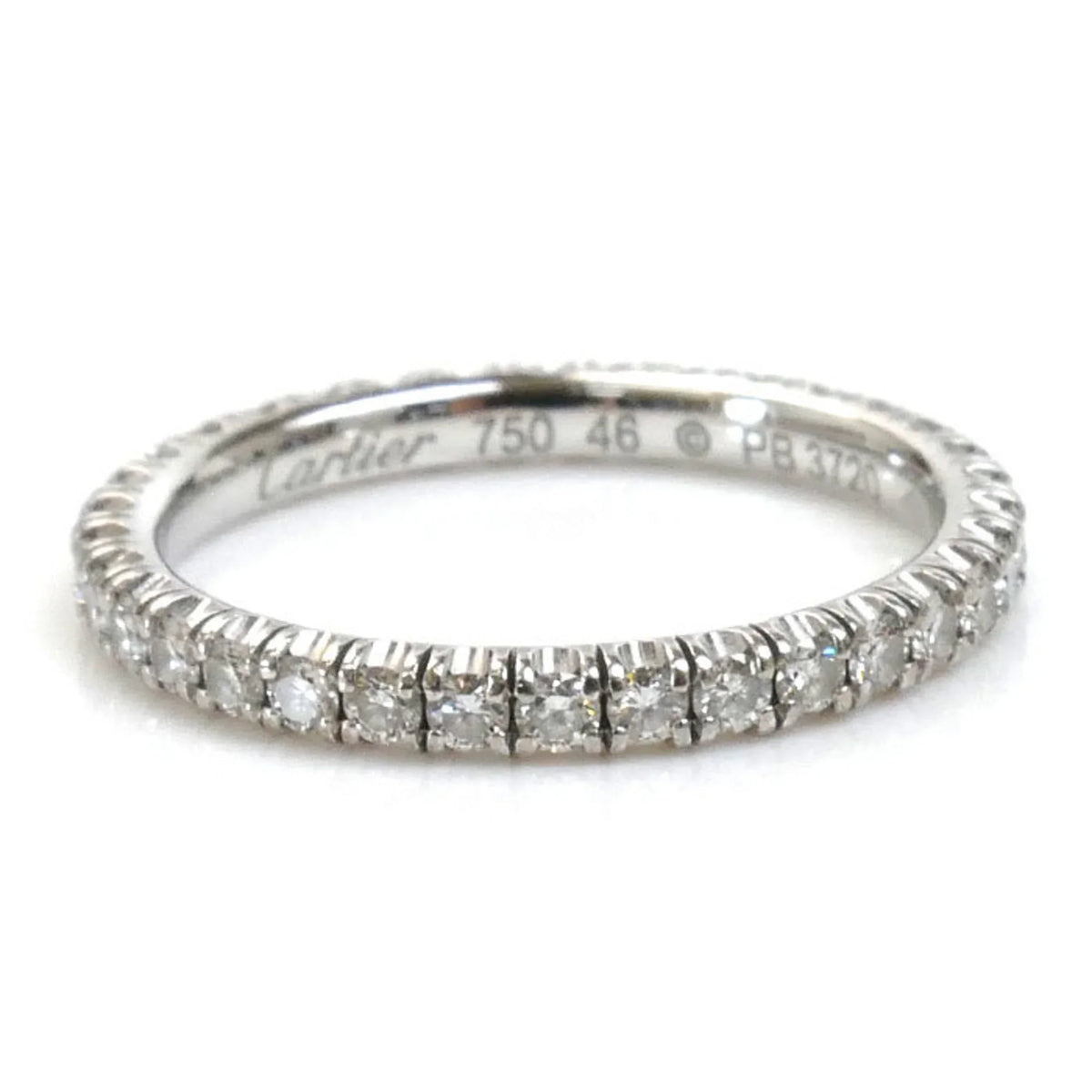 46 CARTIER Gold 1.6g Eternity Women's Etincelle Cartier 6 Ring Full de Pre-Owned (Good) Size White B4077946 K18WG