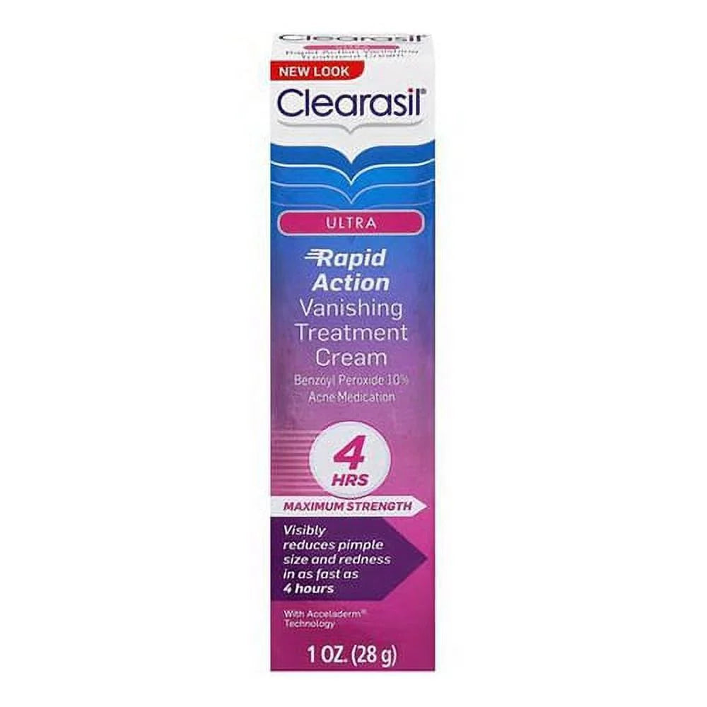Skin - Treatment Clearasil Acne Cream For 2 Oz, 1 Clearer Ultra Pack Vanishing