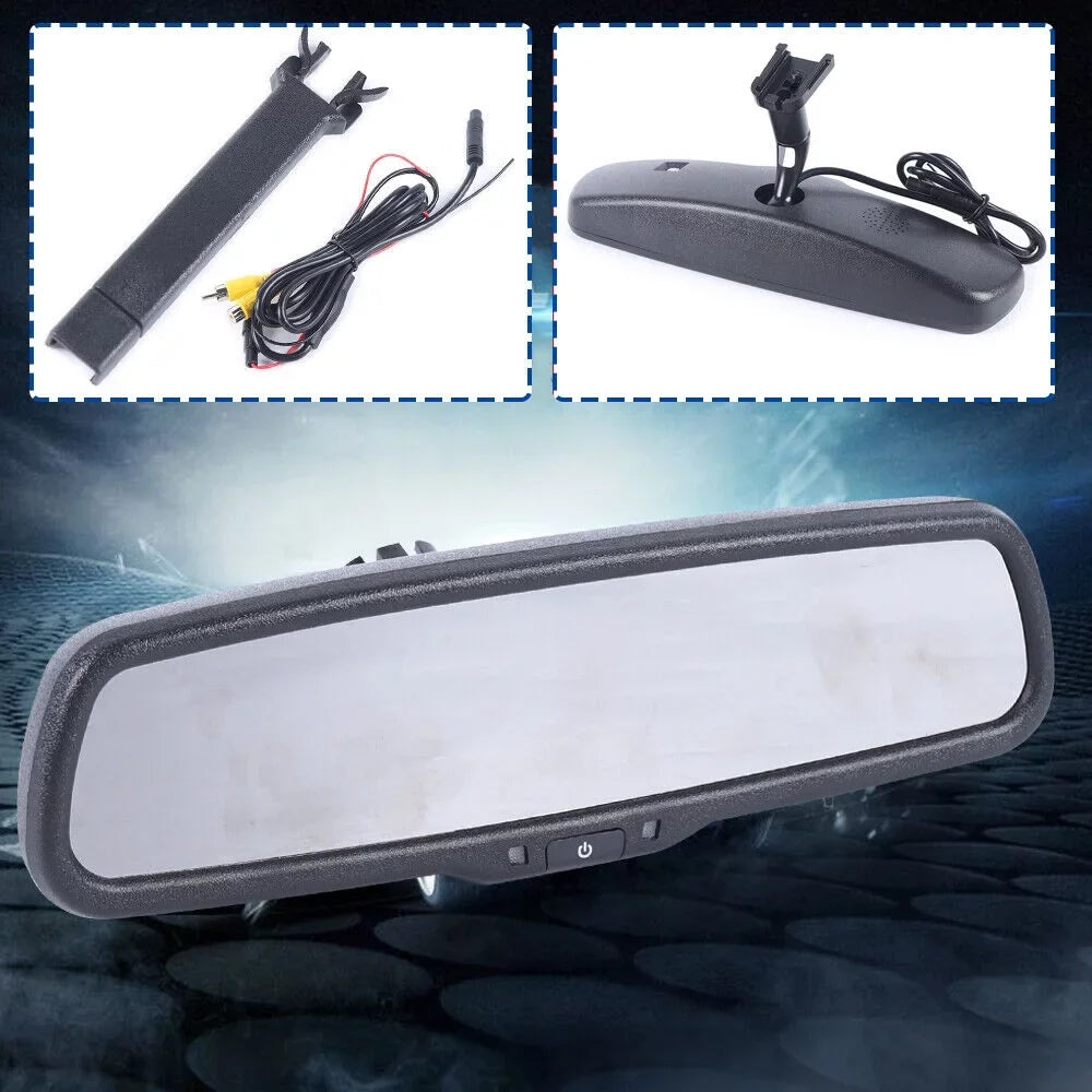 Bracket 4.3'' with Mirror Backup Electronic TFT Monitor Car Camera Parking View Miumaeov LCD For Reverse Rear