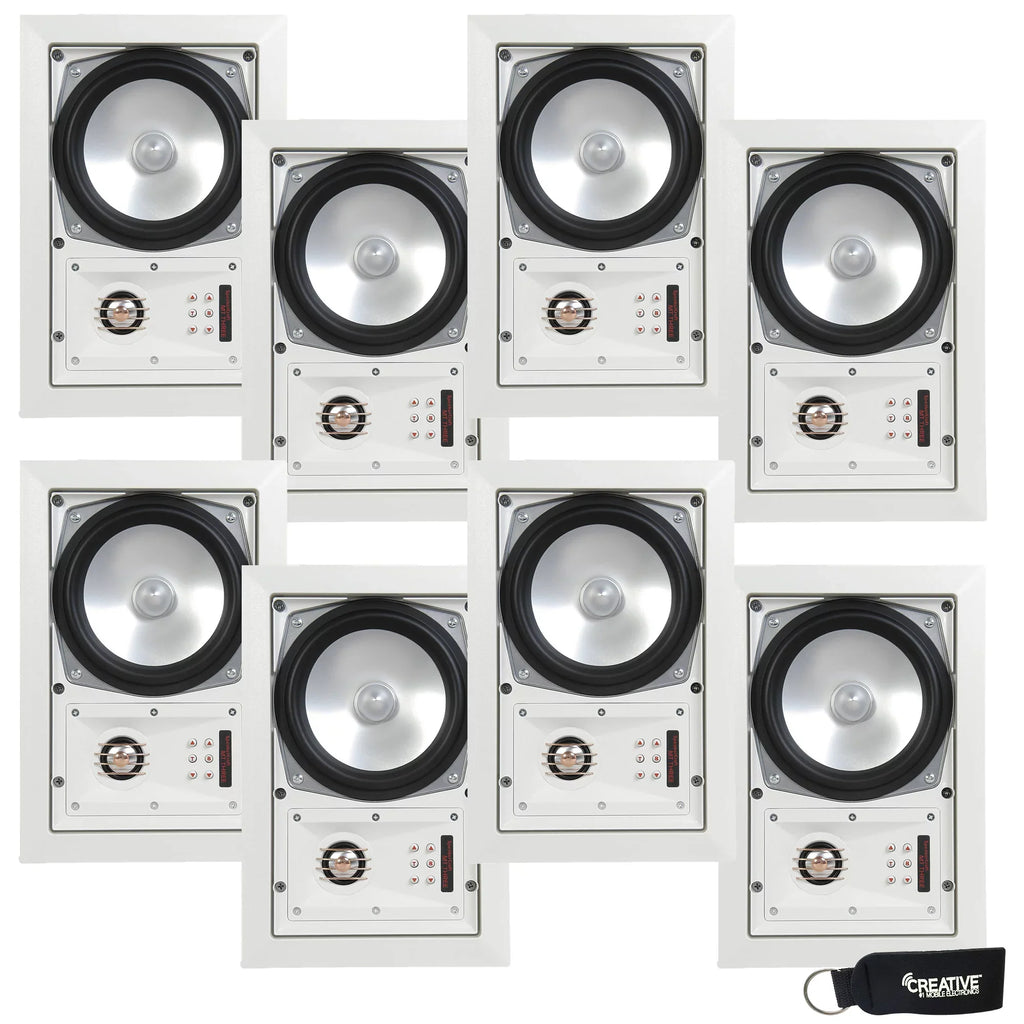 '- Ceiling total) - pair, 8 4 SpeakerCraft speakers Three Includes MT6 of (Multipack White Grill In-Wall Speaker or