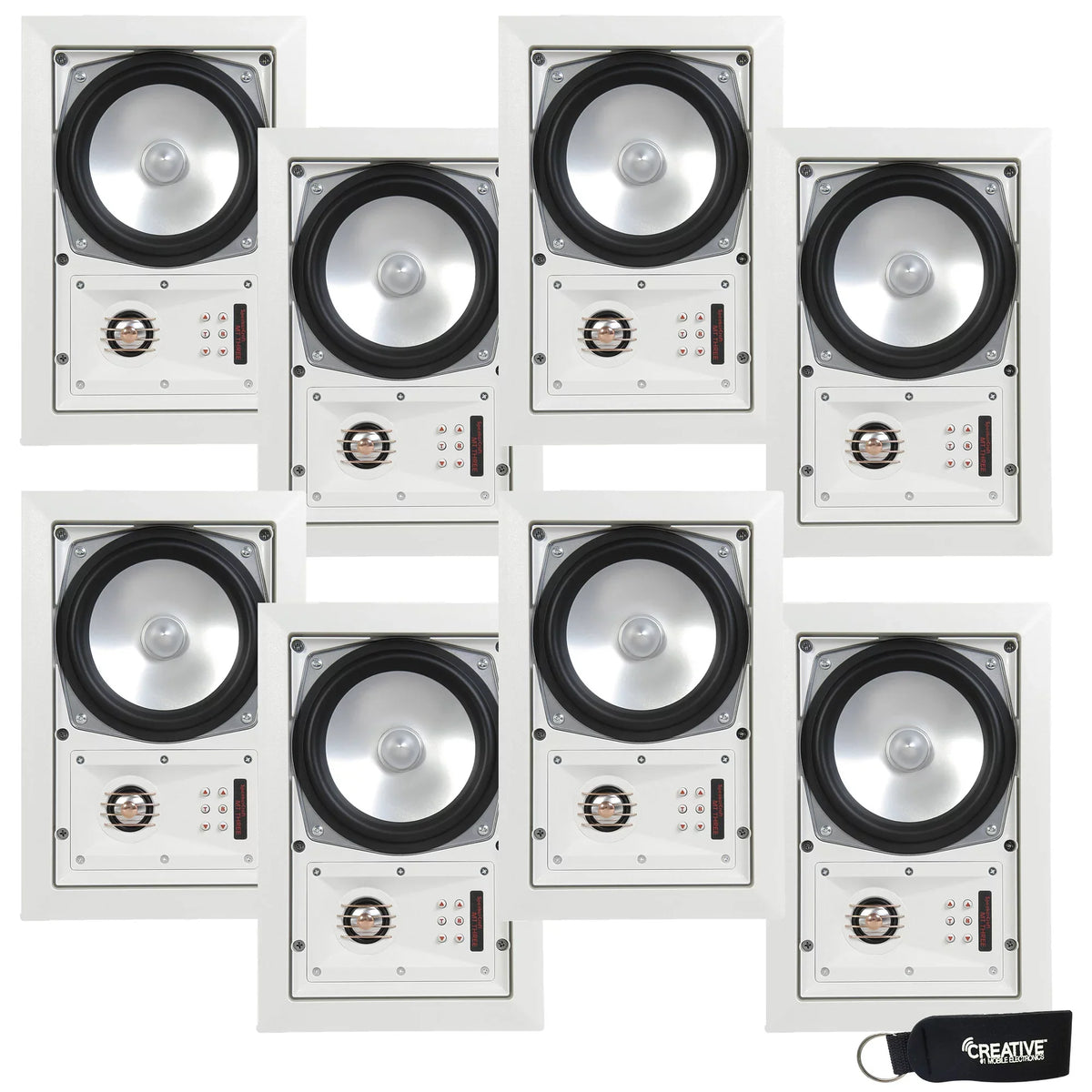 '- Ceiling total) - pair, 8 4 SpeakerCraft speakers Three Includes MT6 of (Multipack White Grill In-Wall Speaker or