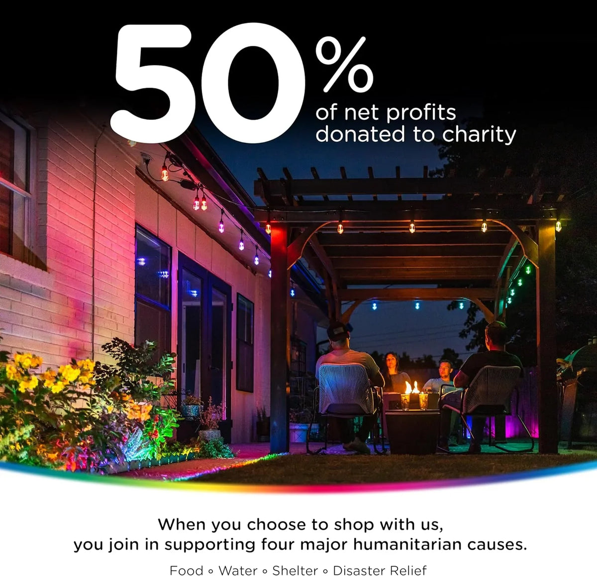 String 96 Lights, Customizable, 79617 Dimmable Wi-Fi Outdoor RGB Lights, Changing App Lightweight 30 Smart Lights, Control, MINGFENG Color Weatherproof, String Patio ft, LED