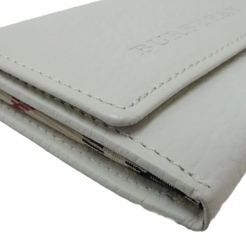 BURBERRY Business Pre-Owned leather card 083535 (Good) holder white case