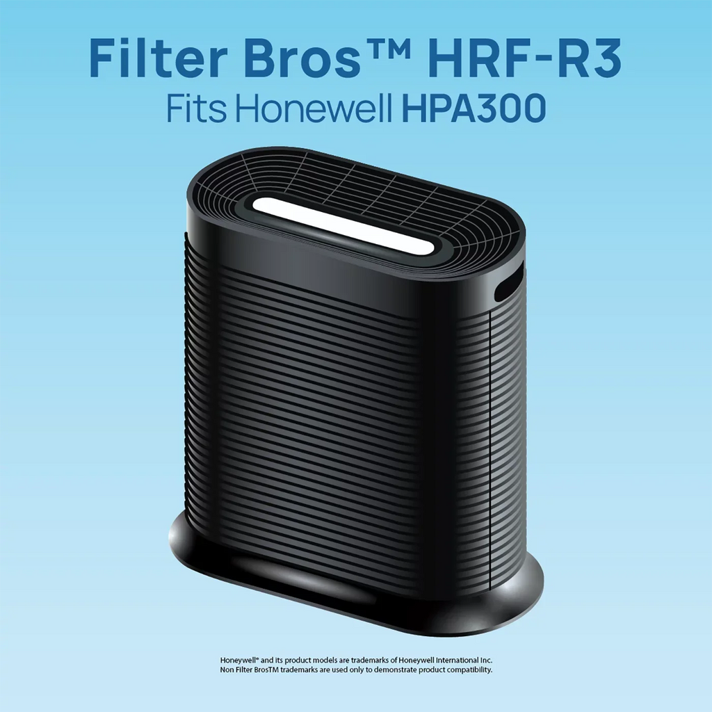 Bros HEPA 3000, Series and HRF-R3 Compatible A Replacement 200, Filter Purifier 6 R 100, Pre-Filters Machines HRF-A300 Kit Honeywell HPA includes Filter With for 300, 090, Air Charcoal 5000 and 3