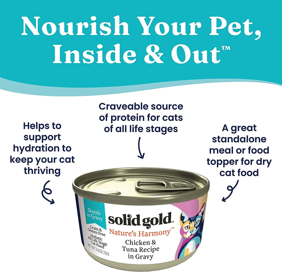 Tuna Grain in with 24 Harmony for Nature's Pack Support Food Cat Cat Free Stomach - Solid Digestive Made Food Food Gold & Wet Wet Chicken Shreds & Gravy - & - Cat Canned Gluten Real Sensitive Health