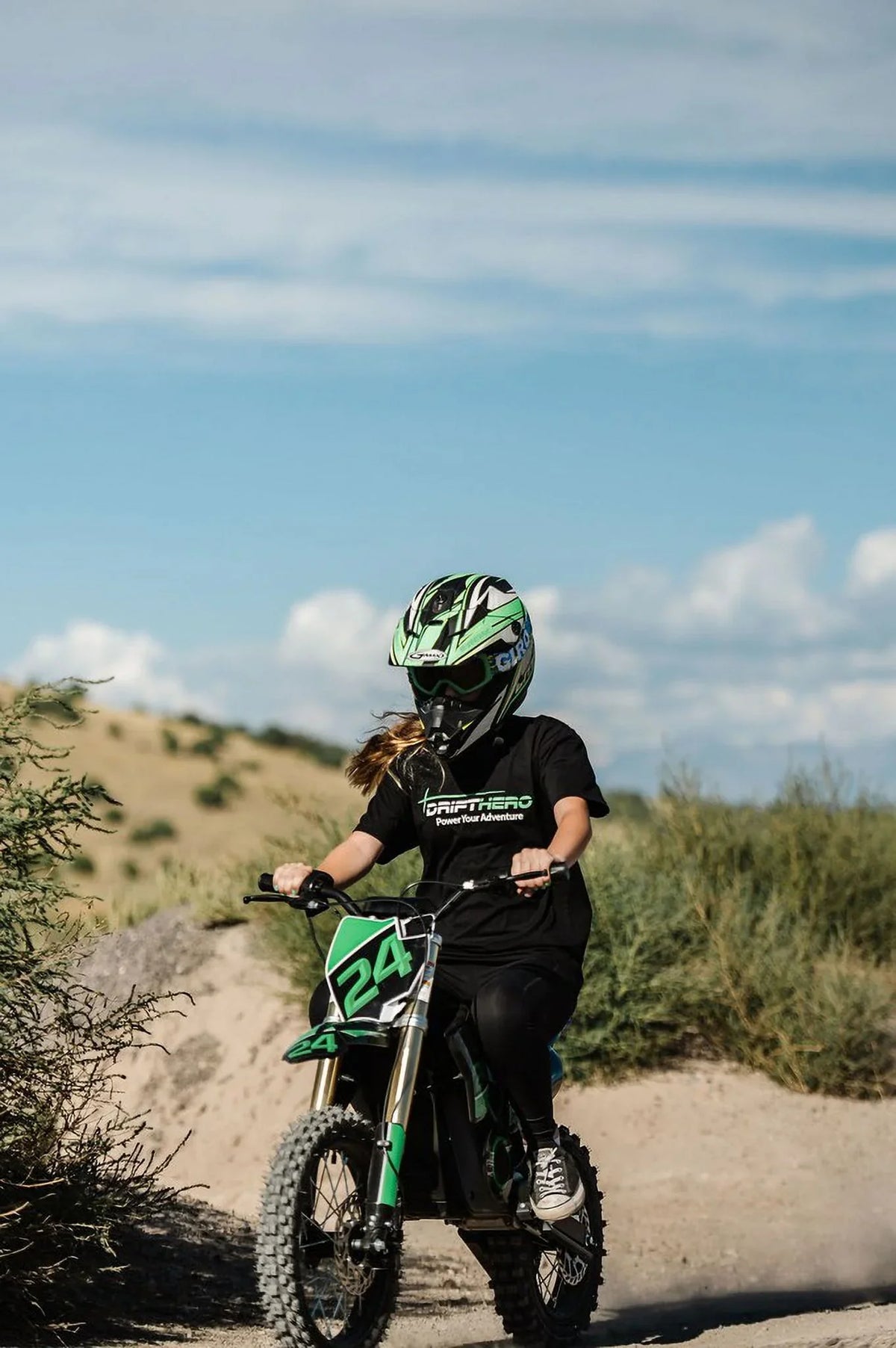 1000W, parents, DRIFT speed torque Lithiom variable for motocross & Dirt 36v10ah Black, 18MPH Toys Teens, Green controls for Ion, Bike, Kids, Speed, Electric HERO Max
