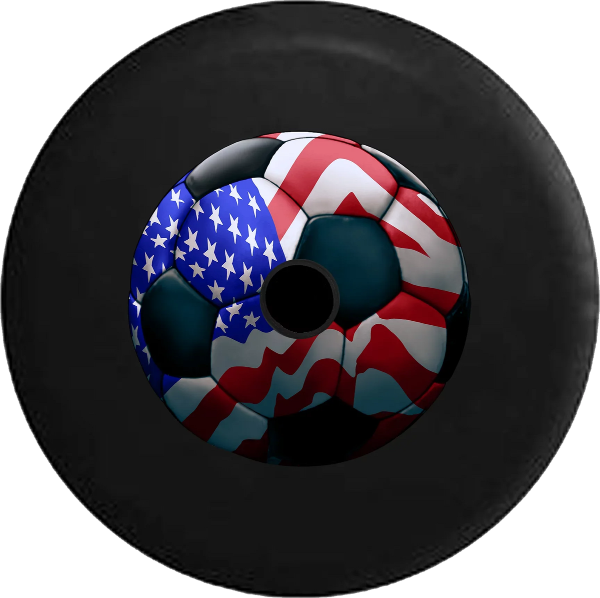 Futbol for Ball 2018 Tire RV Backup Camera American Inch Jeep JL Spare Cover 2019 Flag Wrangler Soccer 32