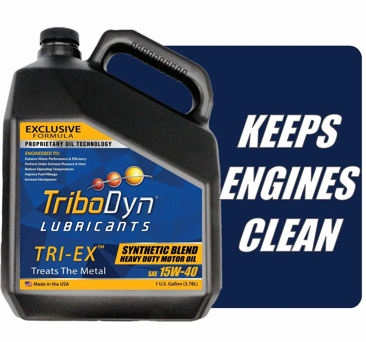 Bottle 15W40 Gallon - Diesel TriboDyn TRI-EX Blend Synthetic Oil
