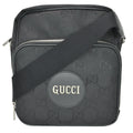 625858 Shoulder Off Monogram Black Nylon Pre-owned The GG Grid Bag GUCCI