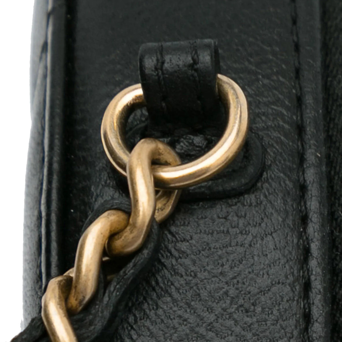 Bag Unisex Pre-Owned Leather Charms Lucky (Good) Chanel Lambskin Round Authenticated Black Crossbody