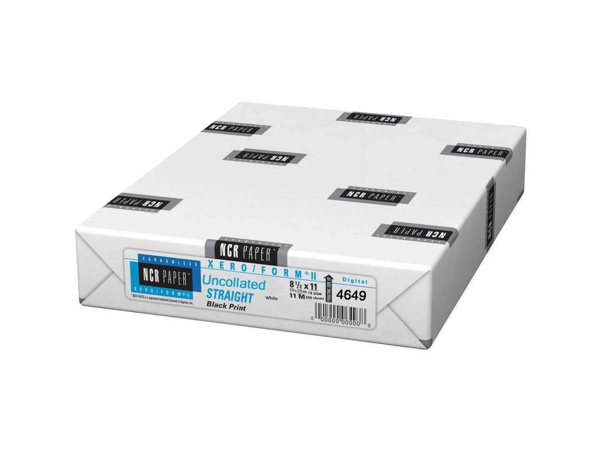 8-1/2" Appvion - NCR Pack, Single, 500 Carbonless x Per White Uncollated Paper, 11", Paper