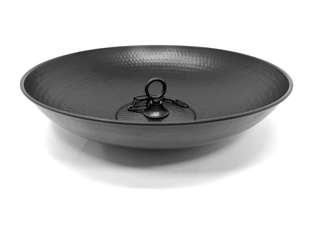 U-nitt A Coated, for Bird Black Gutter 16" Hammered, Powder Bath/Birdbath, Catch Basin/Receptacle/Bowl/Dish/Anchor, A Anchoring 976BLK Chains Rain Decorative Installation, Chain Rain Fountain, Roof