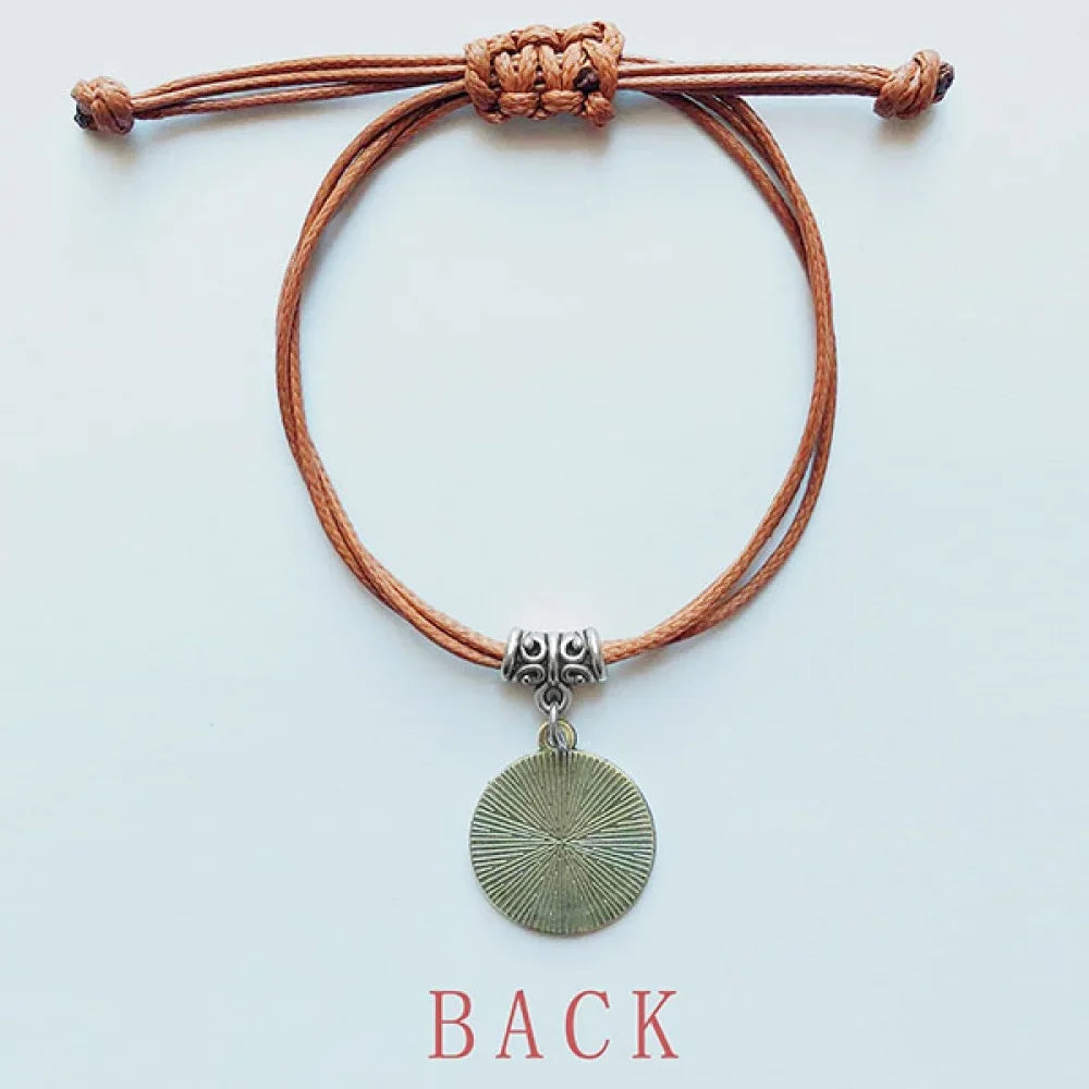 Rope Jewelry Bracelet Ice Cup Leather Sweet Hide Cherry Wristband Conical Brown
