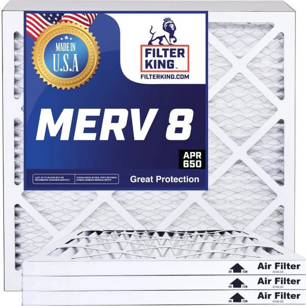 x King MADE Filter 45 Pleated x MERV Filter A/C | .75" 8 | HVAC Actual USA Air Furnace | 4-PACK Filters | IN 12x45x1 12 Size: