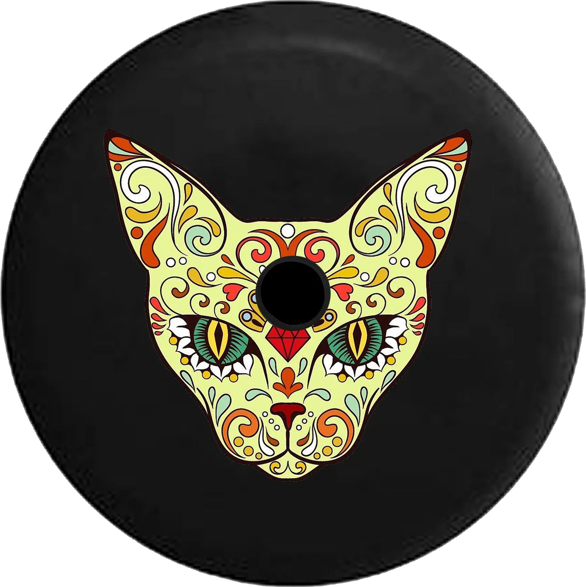 2019 RV 2018 Tire Spare Cat Wrangler 32 Backup Egyptian Green Jeep Inch Sugar Skull for Eye Cover Camera JL