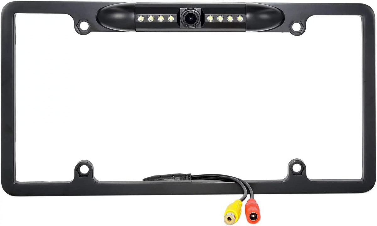 Black Backup License Plate ALPINE X308U Camera Frame for Rearview